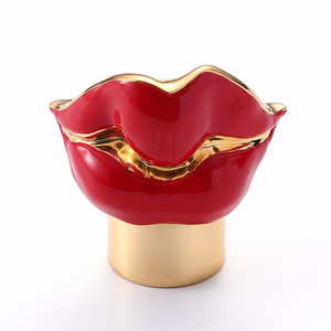 AC-C115 New Luxury Red Rouge Lips Perfume Lid Zamac Perfume Bottle Cap Cover for Wholesale