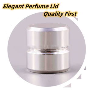AC-C017 Round Cylinder Perfume Lids Brand Perfume Covers Matt Silver Cap