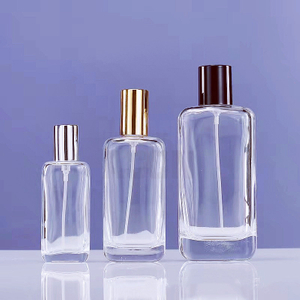 AC010 Square Glass Botte For Perfume Bottle Packaging With Aluminum Cap Perfume Lid 