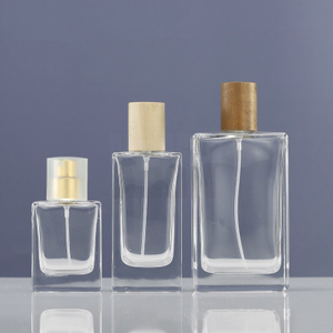 AC014 30ml 50ml 100ml Luxury Perfume Bottle Heavy Rectangular Square Glass Bottle OEM ODM Service