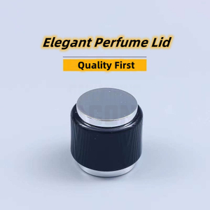 AC-C0012 Cylinder Perfume Lids Leather Plastic Perfume Wooden Covers Black Cap